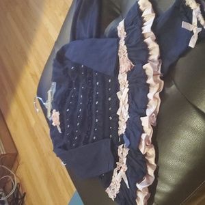 Biscorti 2 piece set navy & pink sz 24 months